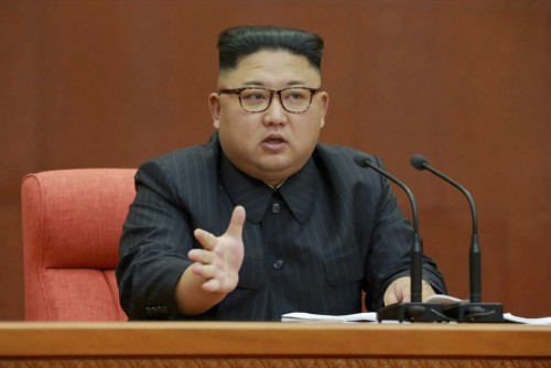 2017年10月7日に行われた朝鮮労働党中央委員会第7期第2回総会（2017年10月8日付労働新聞より）