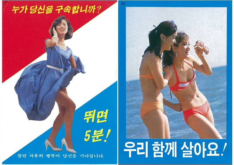 1980年代、韓国当局が最前線の北朝鮮兵士に亡命を促すため散布したビラ